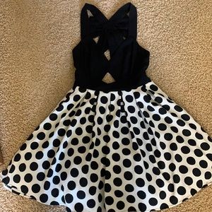 Polka dot bow tie dress